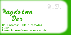 magdolna der business card